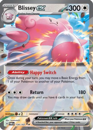 POKEMON TCG - Blissey ex 134/167 SV06 Twilight Masquerade - Double Rare