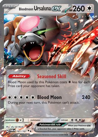 POKEMON TCG - Bloodmoon Ursaluna ex 141/167 SV06 Twilight Masquerade - Double Rare