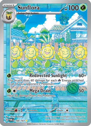 POKEMON TCG - Sunflora 169/167 SV06 Twilight Masquerade - Illustration Rare