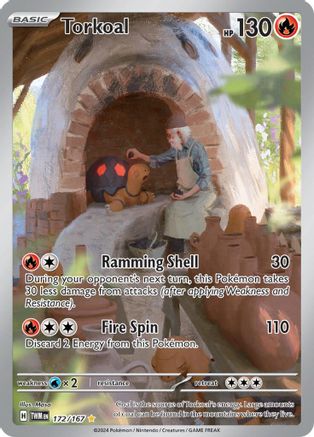POKEMON TCG - Torkoal 172/167 SV06 Twilight Masquerade - Illustration Rare