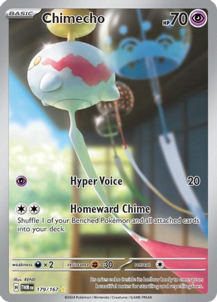 POKEMON TCG - Chimecho 179/167 SV06 Twilight Masquerade - Illustration Rare