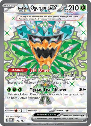 POKEMON TCG - Teal Mask Ogerpon ex 190/167 SV06 Twilight Masquerade - Ultra Rare