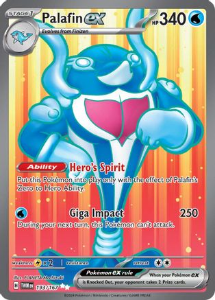 POKEMON TCG - Palafin ex 193/167 SV06 Twilight Masquerade - Ultra Rare