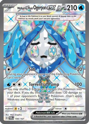 POKEMON TCG - Wellspring Mask Ogerpon ex 194/167 SV06 Twilight Masquerade - Ultra Rare