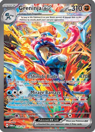 POKEMON TCG - Greninja ex 214/167 SV06 Twilight Masquerade - Special Illustration Rare