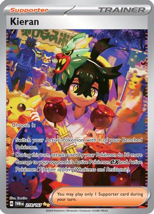 POKEMON TCG - Kieran 218/167 SV06 Twilight Masquerade - Special Illustration Rare
