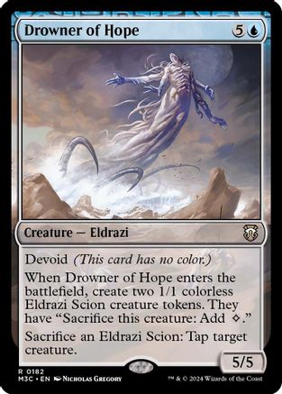 MAGIC: THE GATHERING  - Drowner of Hope (Ripple Foil) (M3C-182) - Modern Horizons 3 Commander Foil