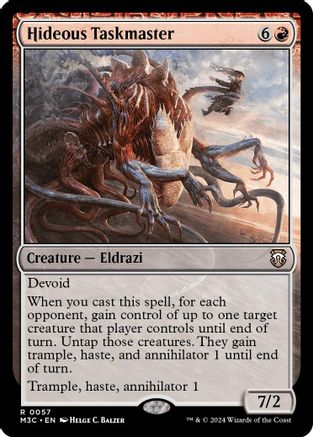 MAGIC: THE GATHERING  - Hideous Taskmaster (Ripple Foil) (M3C-057) - Modern Horizons 3 Commander Foil