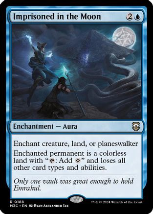 MAGIC: THE GATHERING  - Imprisoned in the Moon (Ripple Foil) (M3C-188) - Modern Horizons 3 Commander Foil