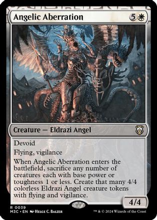 MAGIC: THE GATHERING  - Angelic Aberration (Ripple Foil) (M3C-039) - Modern Horizons 3 Commander Foil