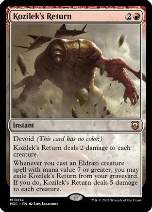 MAGIC: THE GATHERING  - Kozilek's Return (Ripple Foil) (M3C-214) - Modern Horizons 3 Commander Foil