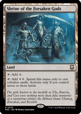 MAGIC: THE GATHERING  - Shrine of the Forsaken Gods (Ripple Foil) (M3C-376) - Modern Horizons 3 Commander Foil
