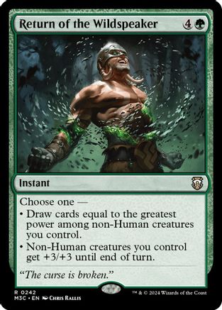 MAGIC: THE GATHERING  - Return of the Wildspeaker (Ripple Foil) (M3C-242) - Modern Horizons 3 Commander Foil