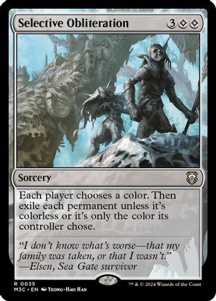 MAGIC: THE GATHERING  - Selective Obliteration (Ripple Foil) (M3C-035) - Modern Horizons 3 Commander Foil