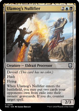 MAGIC: THE GATHERING  - Ulamog's Nullifier (Ripple Foil) (M3C-275) - Modern Horizons 3 Commander Foil