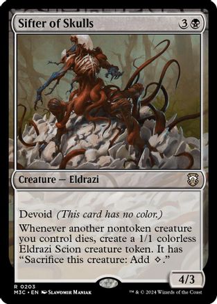 MAGIC: THE GATHERING  - Sifter of Skulls (Ripple Foil) (M3C-203) - Modern Horizons 3 Commander Foil