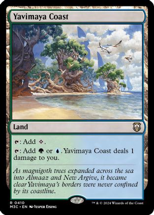 MAGIC: THE GATHERING  - Yavimaya Coast (Ripple Foil) (M3C-410) - Modern Horizons 3 Commander Foil