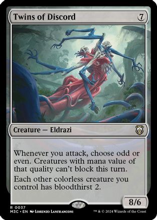 MAGIC: THE GATHERING  - Twins of Discord (Ripple Foil) (M3C-037) - Modern Horizons 3 Commander Foil