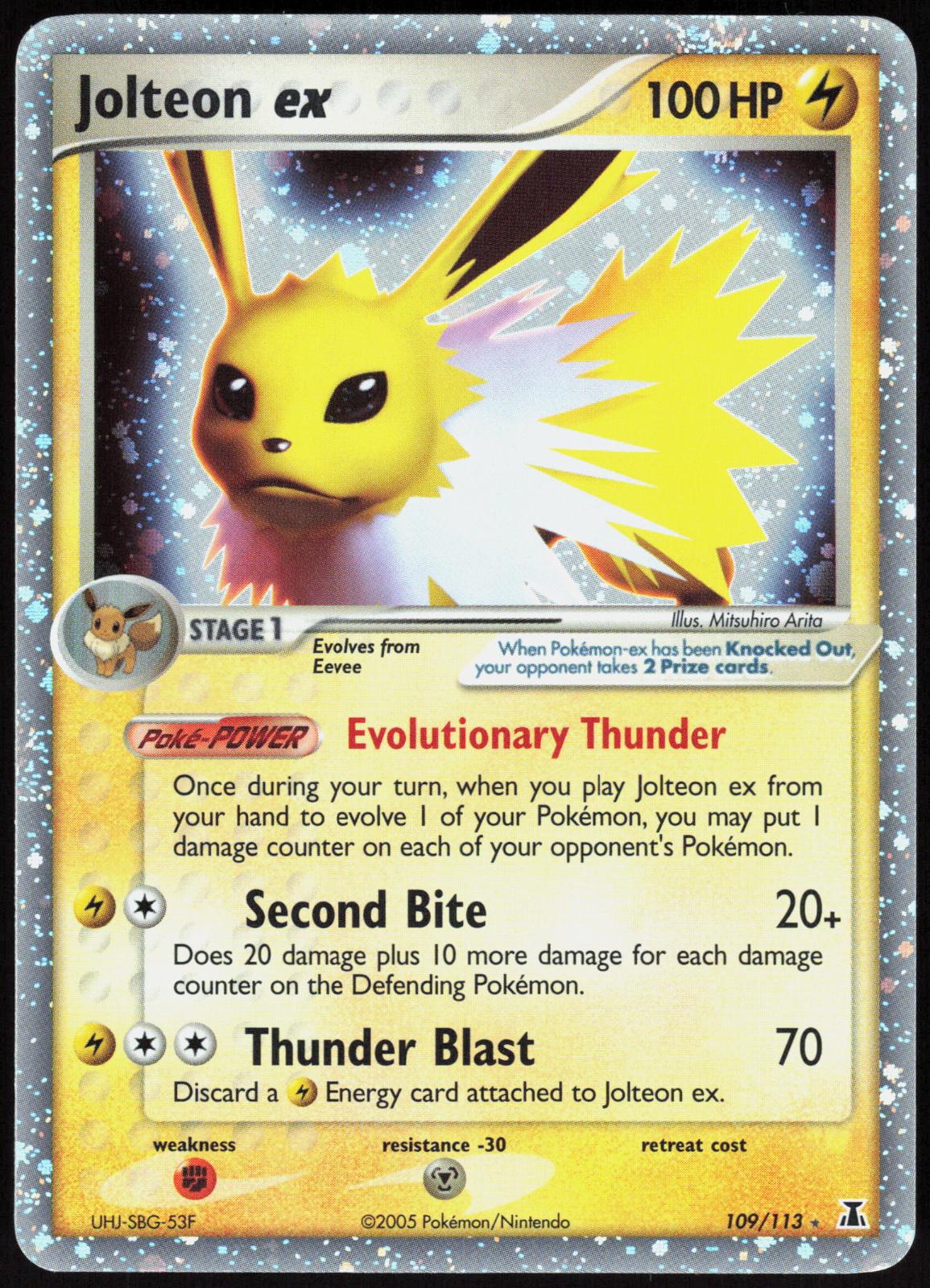 JOLTEON EX 109/113 DELTA SPECIES POKEMON EX RARE HOLO LP