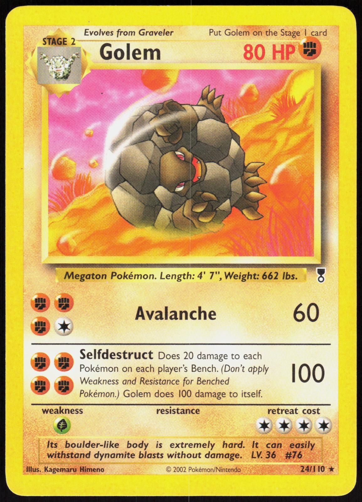 GOLEM 24/110 LEGENDARY COLLECTION POKEMON RARE LP