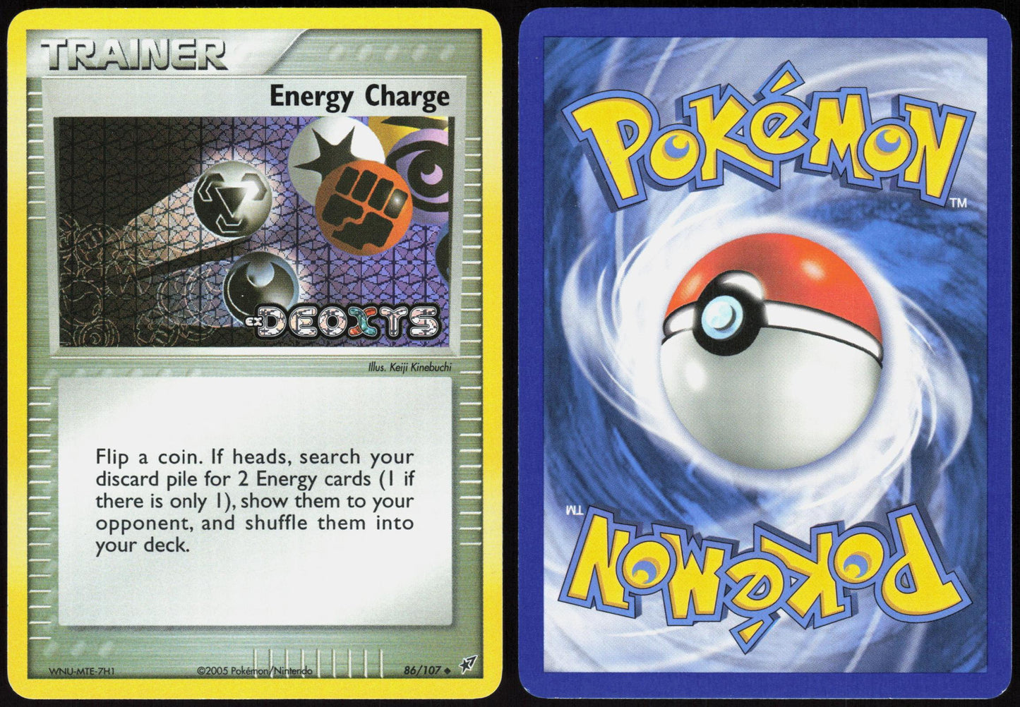 ENERGY CHARGE 86/107 DEOXYS POKEMON UNCOMMON NM