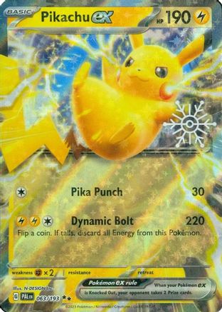 POKEMON TCG - Pikachu ex (Holiday Calendar) 063/193 Miscellaneous Cards & Products - Double Rare