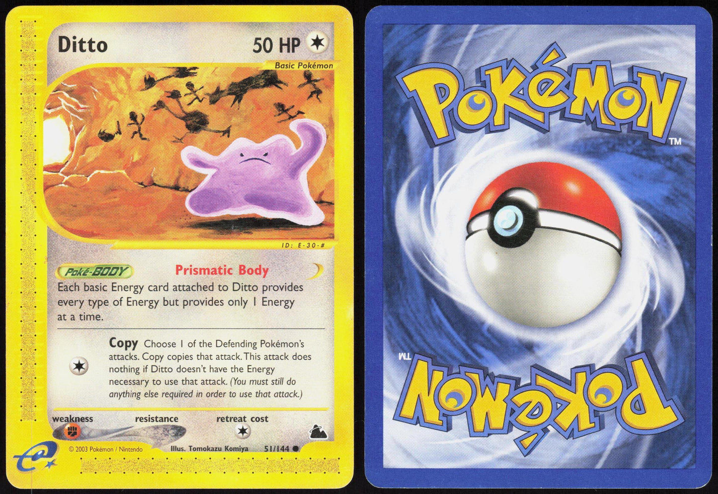 DITTO 51/144 SKYRIDGE POKEMON COMMON LP