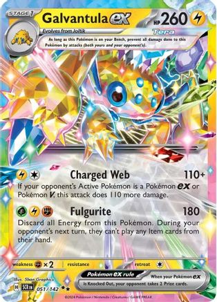 POKEMON TCG - Galvantula ex 051/142 SV07 Stellar Crown - Double Rare
