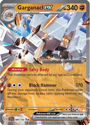 POKEMON TCG - Garganacl ex 089/142 SV07 Stellar Crown - Double Rare