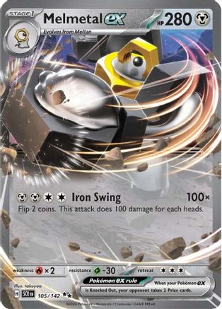 POKEMON TCG - Melmetal ex 105/142 SV07 Stellar Crown - Double Rare
