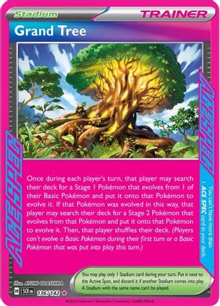POKEMON TCG - Grand Tree 136/142 SV07 Stellar Crown - ACE SPEC Rare