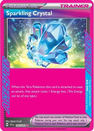 POKEMON TCG - Sparkling Crystal 142/142 SV07 Stellar Crown - ACE SPEC Rare