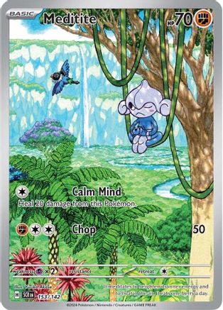 POKEMON TCG - Meditite 153/142 SV07 Stellar Crown - Illustration Rare