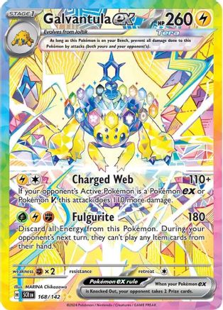POKEMON TCG - Galvantula ex 168/142 SV07 Stellar Crown - Special Illustration Rare