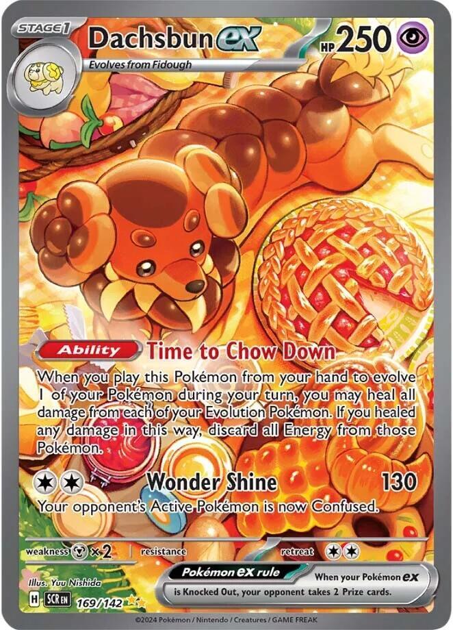 POKEMON TCG - DACHSBUN EX 169/142 STELLAR CROWN SPECIAL ILLUSTRATION RARE