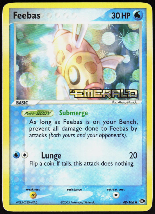 FEEBAS 49/106 EMERALD POKEMON COMMON REVERSE HOLO NM