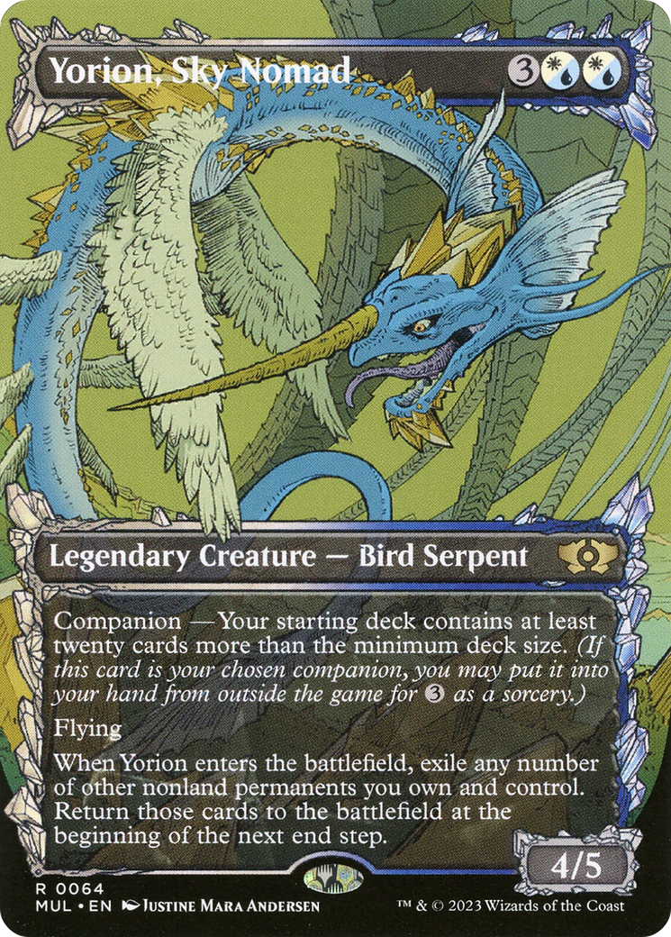MAGIC: THE GATHERING  - Yorion, Sky Nomad (MUL-064) - Multiverse Legends: (Showcase) (Borderless) Foil