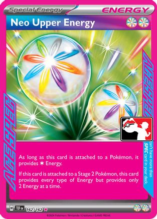 POKEMON TCG - Neo Upper Energy 162/162 Prize Pack Series Cards - ACE SPEC Rare