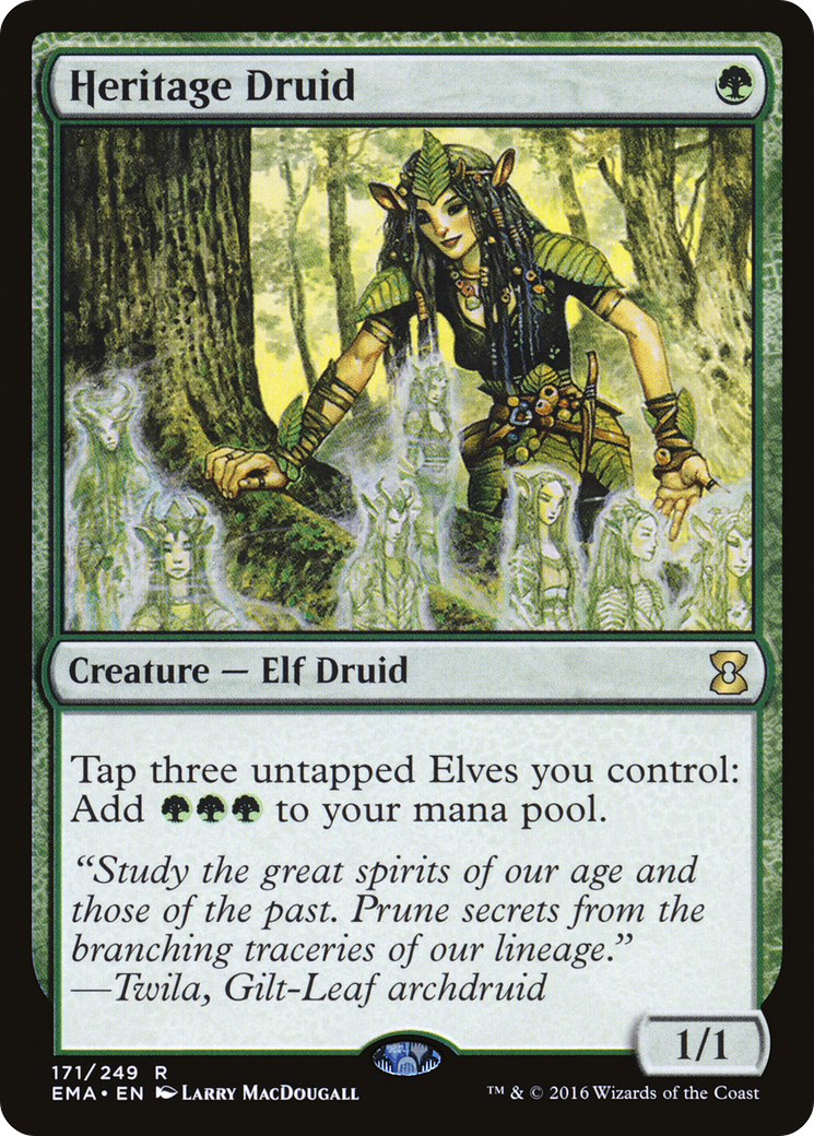 MAGIC: THE GATHERING  - Heritage Druid (EMA-171) - Eternal Masters Foil