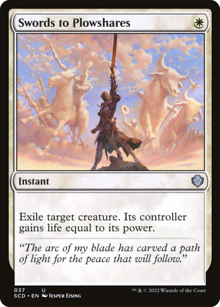 MAGIC: THE GATHERING  - Swords to Plowshares (SCD-037) - Starter Commander Decks