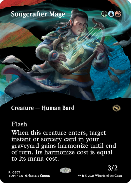MAGIC: THE GATHERING  - Songcrafter Mage (Borderless) (TDM-371) - Tarkir: Dragonstorm: (Showcase) Foil