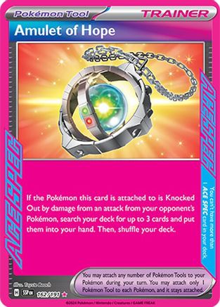 POKEMON TCG - Amulet of Hope 162/191 SV08 Surging Sparks - ACE SPEC Rare