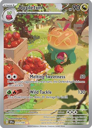 POKEMON TCG - Appletun 211/191 SV08 Surging Sparks - Illustration Rare