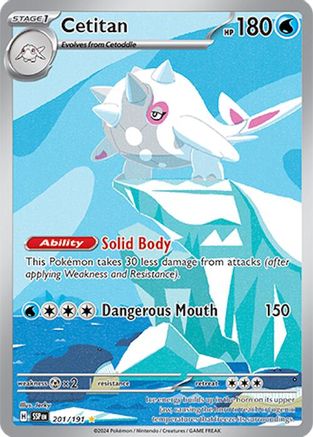 POKEMON TCG - Cetitan 201/191 SV08 Surging Sparks - Illustration Rare