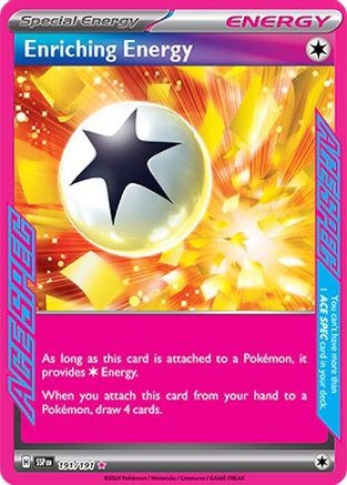 POKEMON TCG - Enriching Energy 191/191 SV08 Surging Sparks - ACE SPEC Rare