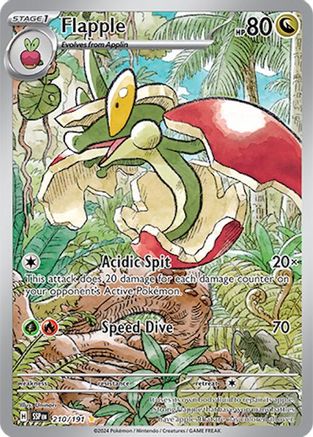POKEMON TCG - Flapple 210/191 SV08 Surging Sparks - Illustration Rare