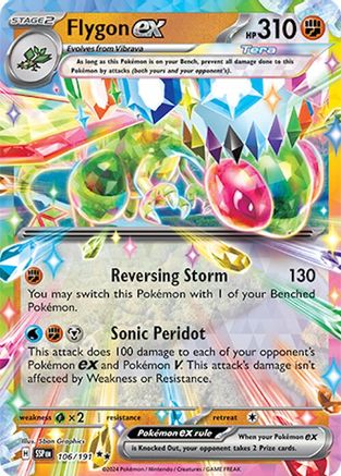 POKEMON TCG - Flygon ex 106/191 SV08 Surging Sparks - Double Rare