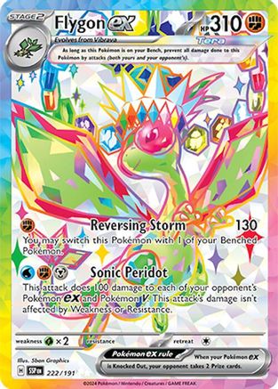 POKEMON TCG - Flygon ex 222/191 SV08 Surging Sparks - Ultra Rare
