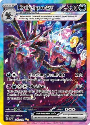 POKEMON TCG - Hydreigon ex 240/191 SV08 Surging Sparks - Special Illustration Rare