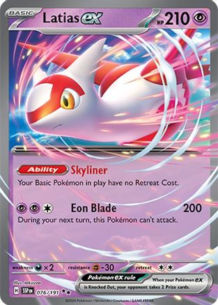 POKEMON TCG - Latias ex 076/191 SV08 Surging Sparks - Double Rare